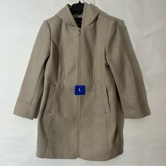 Vince Camuto Women’s Tan Trench Coat with Hood and Full-Length Zipper Size L - Picture 1 of 8